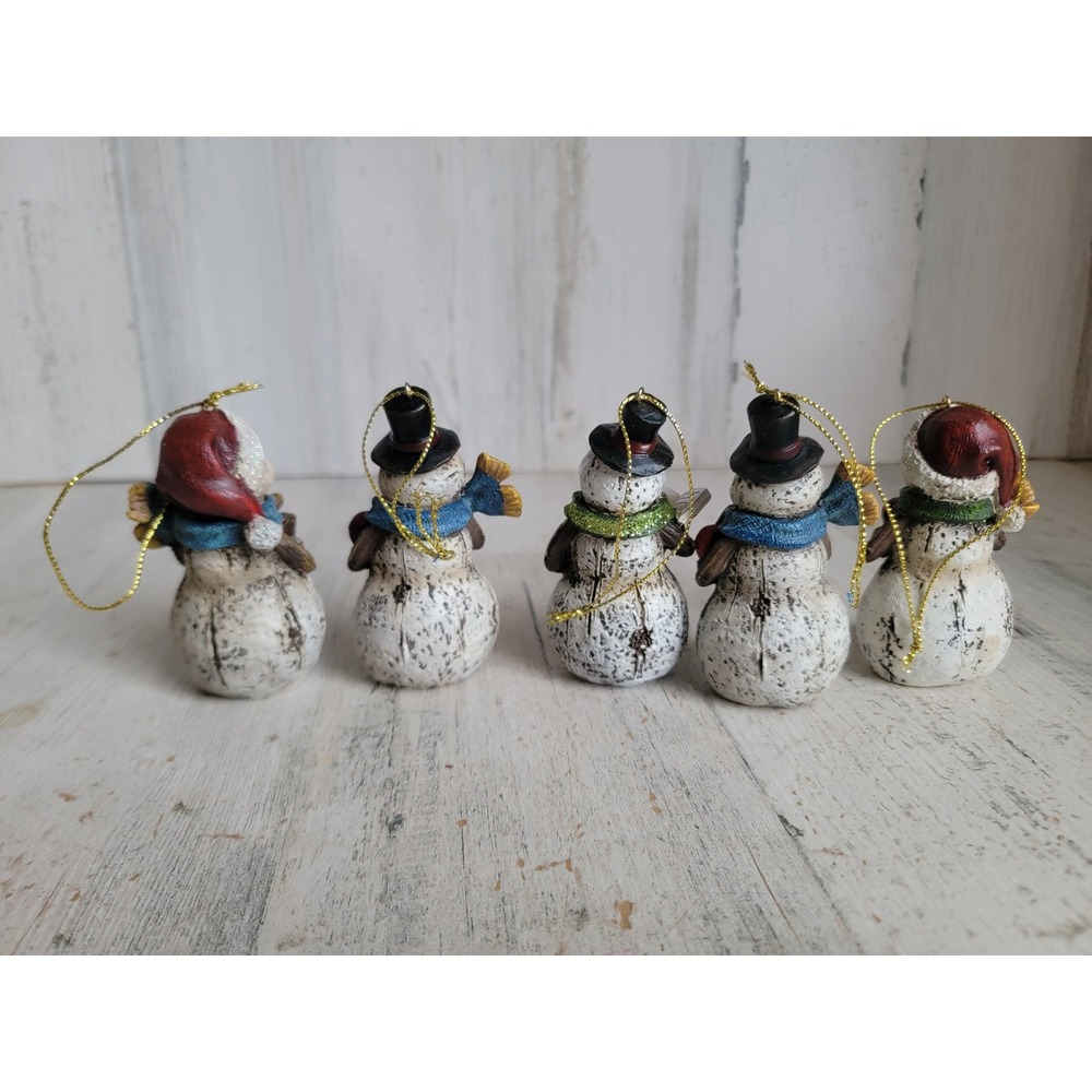 Snowman rustic I heart grandma grandpa you me‎ ornament Xmas set - Picture 8 of 9